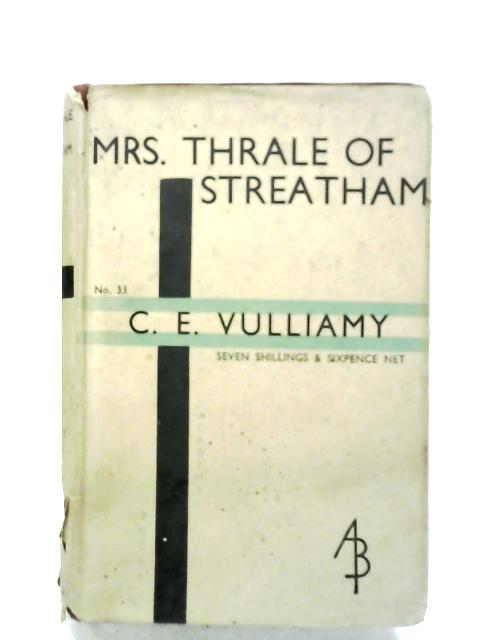 Mrs. Thrale Of Streatham By C. E. Vulliamy