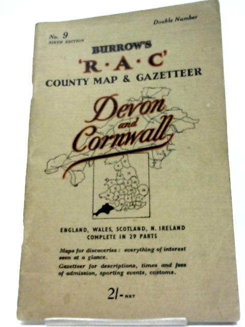 The R.A.C County Road Map And Gazetteer (Devon and Cornwall) No. 9 By The R.A.C