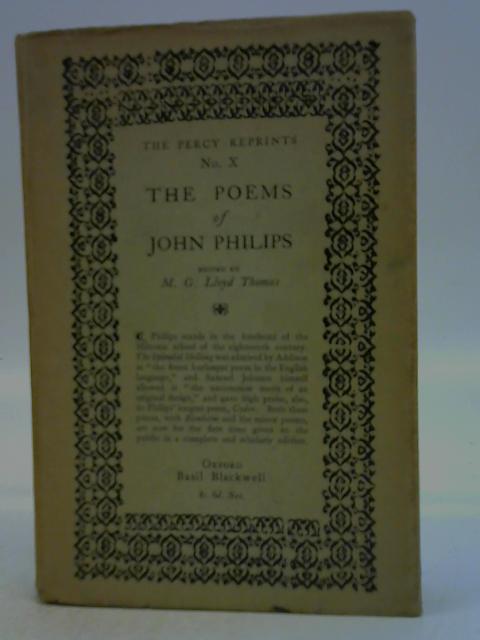 The Poems of John Philips By M. G. Lloyd Thomas (Eds)
