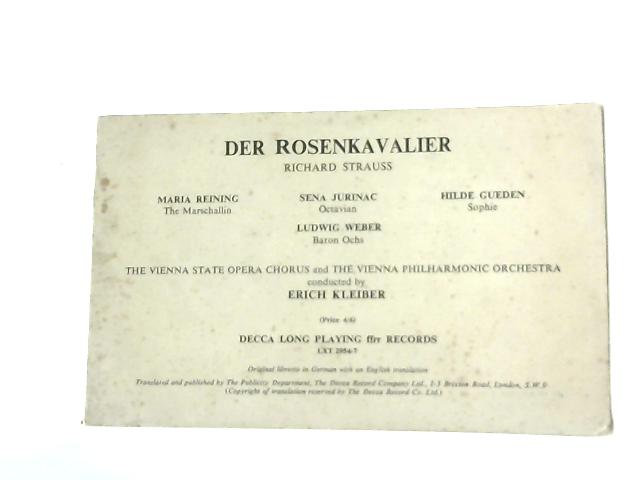 Der Rosenkavalier By Richard Strauss