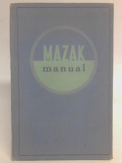 Mazak Manual von Imperial Smelting Corporation Ltd
