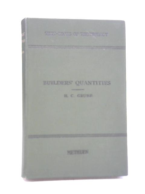 Builders Quantities By Herbert C. Grubb