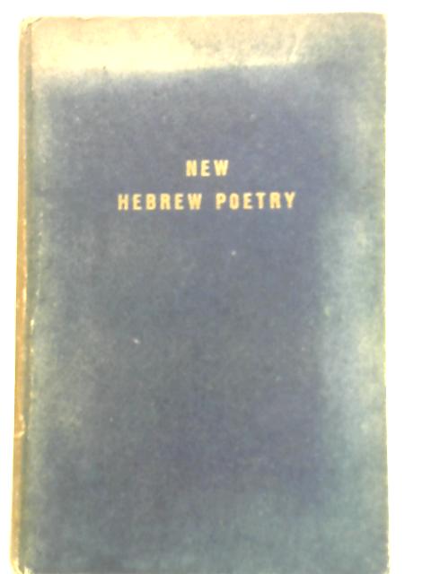 New Hebrew Poetry von Dov Vardi