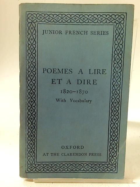 Poemes A Lire et a Dire By H L Hutton