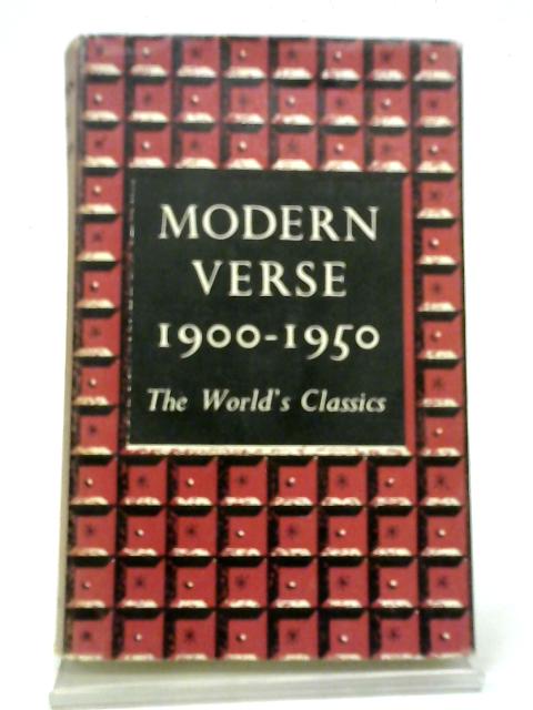 Modern Verse 1900-1950 By Phyllis M. Jones