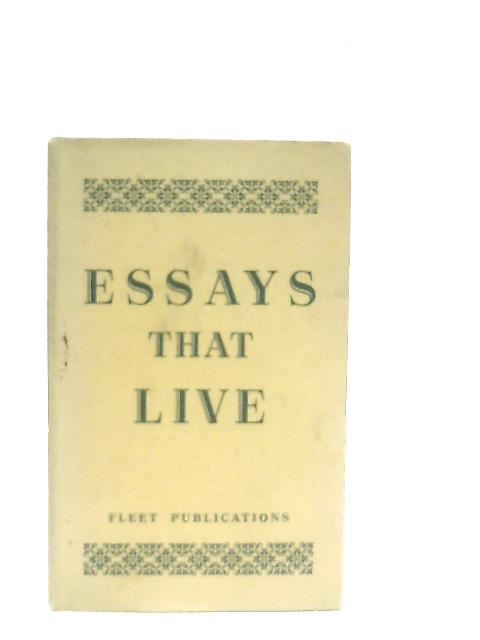 Essays That Live By Harold Herd