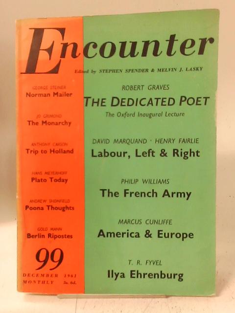 Encounter December 1961 Vol XVII No 6 By Stephen Spender and Melvin J Lasky