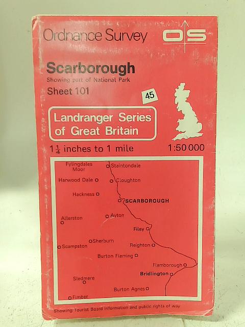 Ordnance Survey Map Of Scarborough Showing Part Of National Park : Sheet 101 By Ordnance Survey