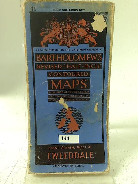 Sheet 41 Tweddle: Bartholomew's Revised "Half-Inch" Contoured Maps - Great Britain By Bartholomew's