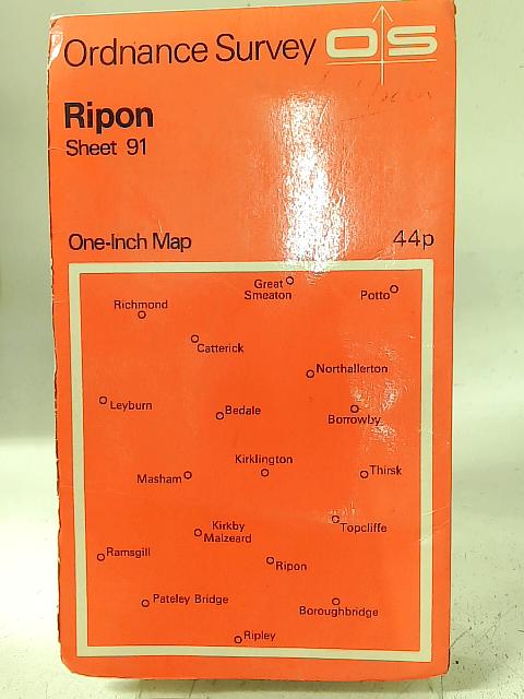 Ordnance Survey One Inch Map Of Great Britain: Ripon Sheet 91 By Ordnance Survey