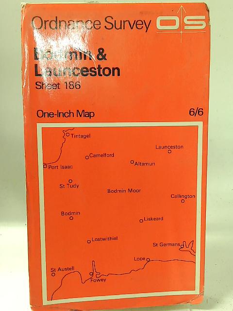 Bodmin and Launceston: One-Inch Map of Great Britain Sheet 186 By Ordnance Survey