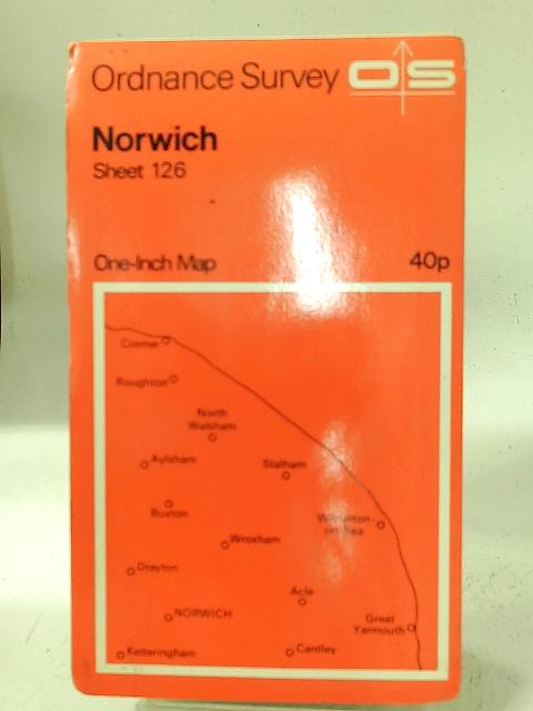 Norwich. Sheet 126 One-Inch Map By Ordnance Survey