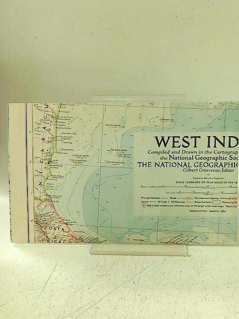 West Indies. The National Geographic Magazine Vol CV No 3 (Map Only) By National Georaphic Society