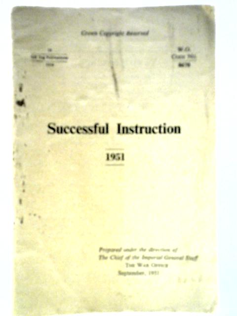 Successful Instruction 1951 By War Office