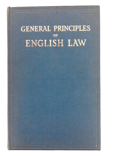 General Principles of English Law By O K Metcalfe