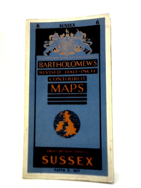 Bartholomew's Revised ''Half-Inch'' To One Mile Contoured Map Sheet 6: Sussex By Unstated