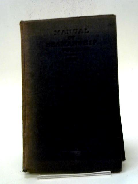 Manual of Seamanship 1937 Volume One By The Lords Commissioners of the Admiralty