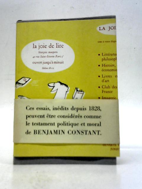 De La Perfectibilite De L'espece Humaine - Collection La Merveilleuse Collection. von Constant Benjamin