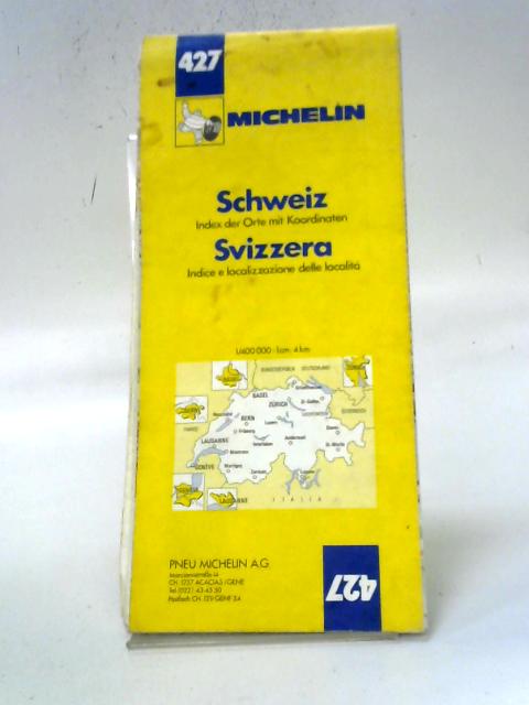 Michelin Map 427 Suisse, Switzerland, Schweiz, Svizzera By Michelin