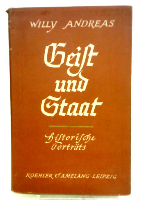 Geist und Staat By W. Andreas