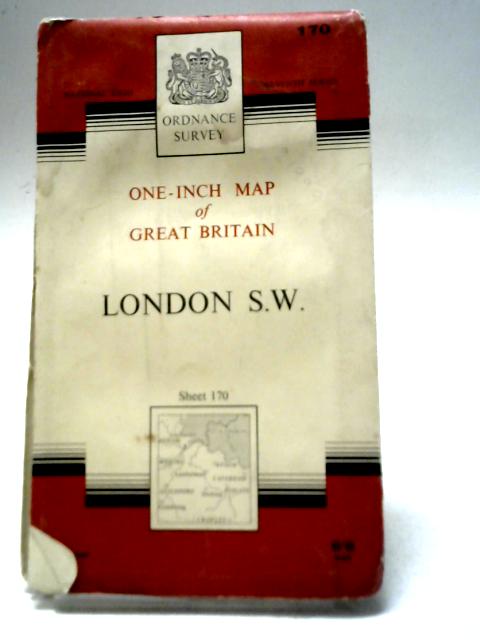 London S.W. One-inch Map of Great Britain Sheet 170 By Ordnance Survey