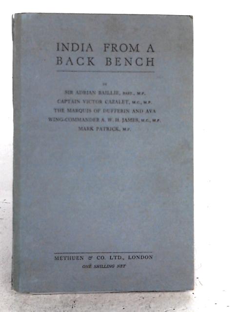 India from a Back Bench By Various