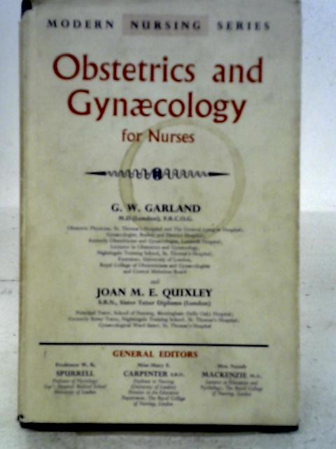 Obstetrics and Gynaecology for Nurses von Gordon W. Garland