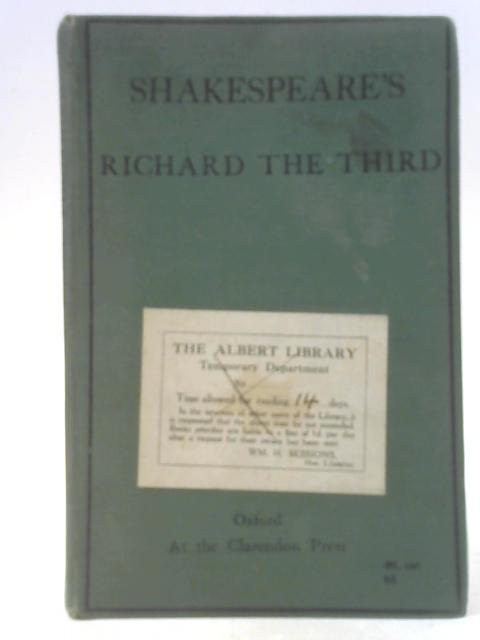 Shakespeare's Tragedy Of King Richard The Third By William Shakespeare