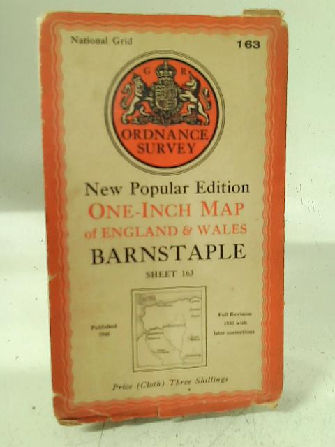 Barnstable New Popular Edition One-Inch Map of England & Wales Sheet 163 By Ordnance Survey