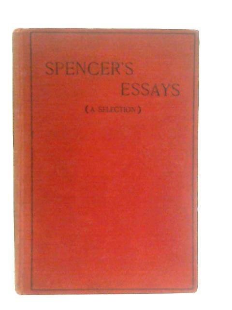 Seven Essays von Herbert Spencer