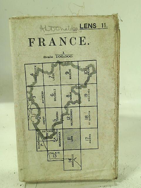 Ordnance Survey Map. France. Sheet 11. Lens. By Ordnance Survey