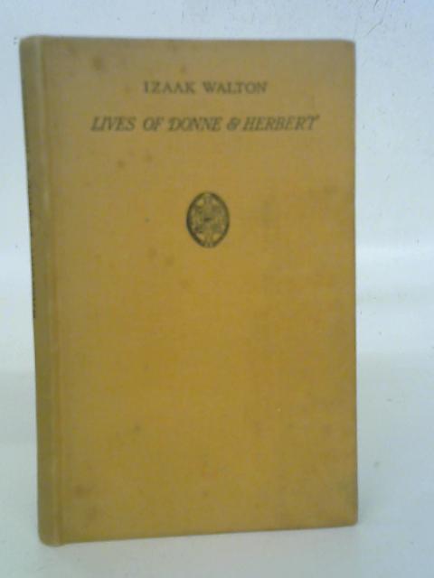 Izaak Walton: Lives of Donne & Herbert von S.C.Roberts