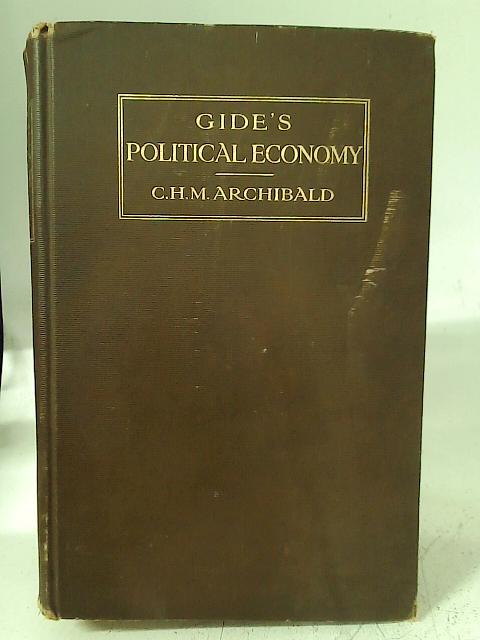 Gide's Political Economy By Charles Gide