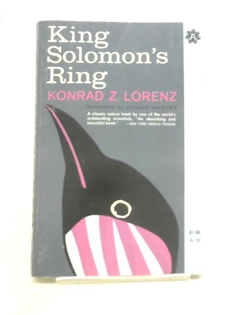 King Solomon's Ring By Konrad Z Lorenz