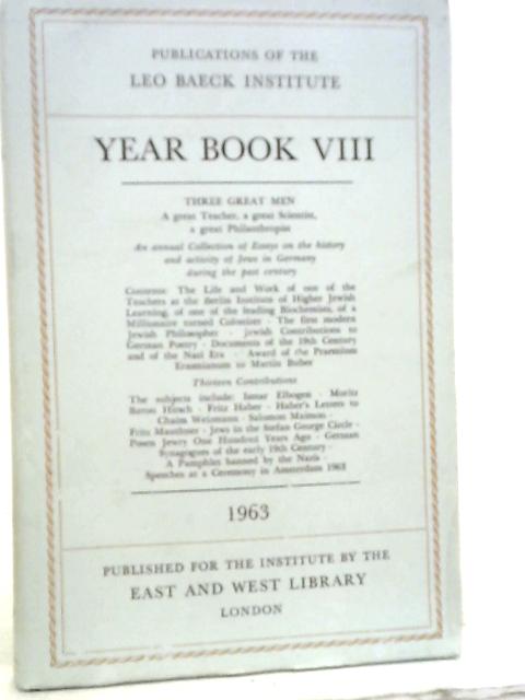 Year Book VIII By Anon