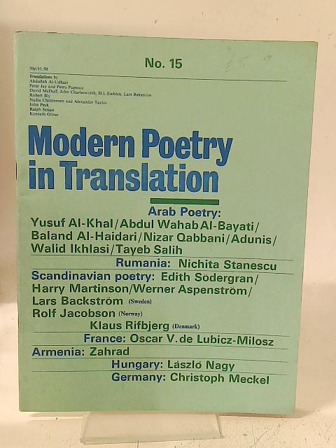 Modern Poetry In Translation 15 By Daniel Weissbort