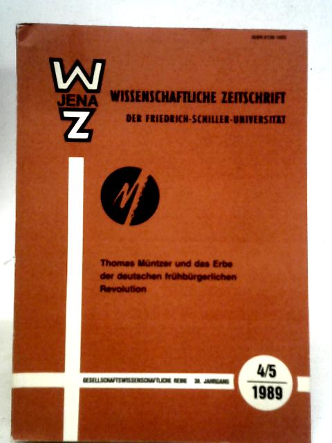 Wissenschaftliche Zeitschrift von Thomas Mntzer