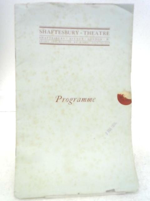Shaftesbury Theatre Programme By None Stated
