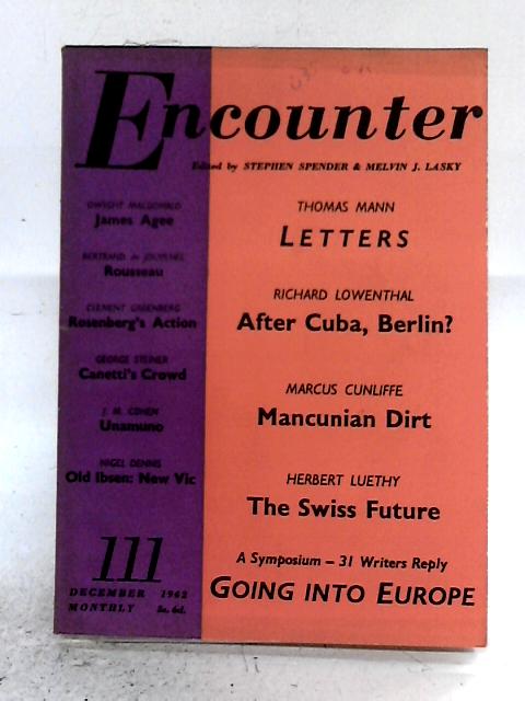 Encounter 111 December 1962 Vol. xix No. 6 By Various s