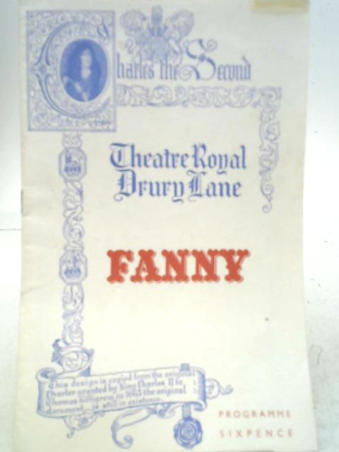 Theatre Royal Drury Lane Fanny Programme By None Stated