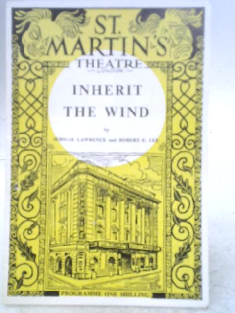 St. Martin's Theatre Inherit the Wind Programme March 16th 1960 By None Stated