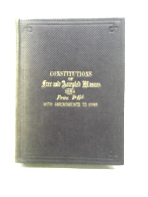 Constitutions By Colonel Shadwell H Clerke