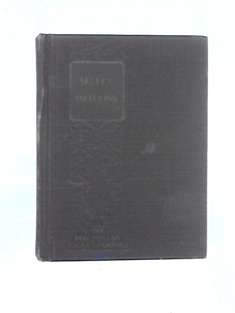 Select Orations von Archibald McClelland Hall (ed.)