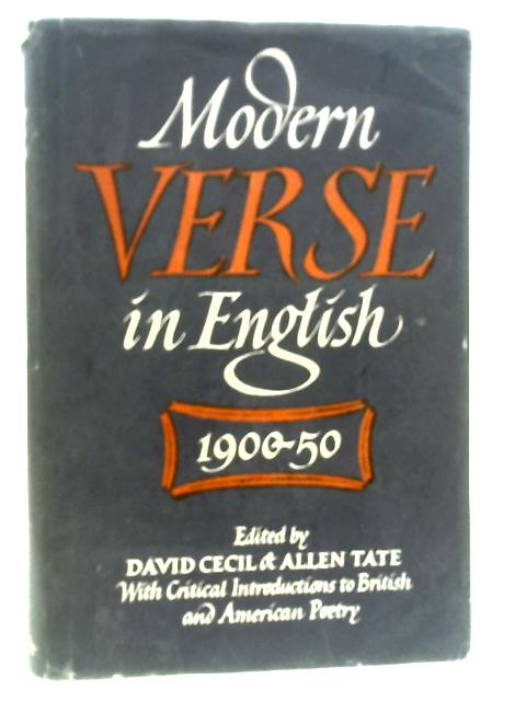 Modern Verse In English 1900-50 von David Cecil & Allen Tate