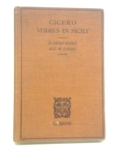 Verres in Sicily By Marcus Tullius Cicero