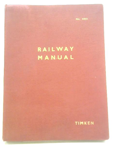 Railway Manual No. 4001 By Unstated