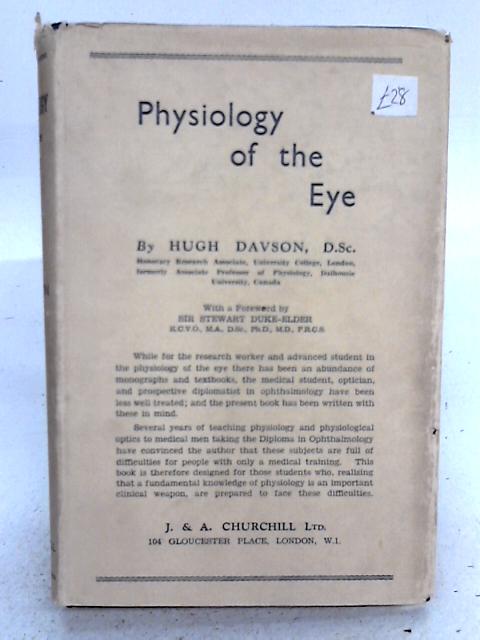 The Physiology Of The Eye By Hugh Davson