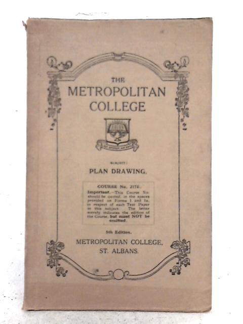 Metropolitan College; Plan Drawing Course No.217E By Metropolitan College