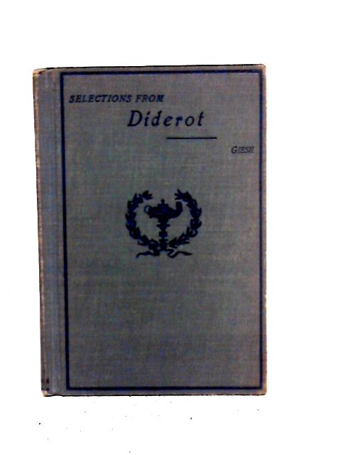 Selections from Diderot By W. F. Giese