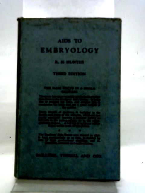 Aids To Embryology By Richard H Hunter